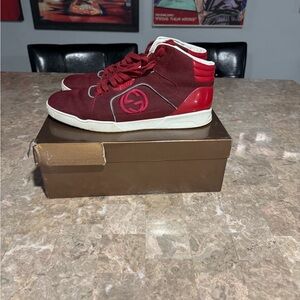 Red High-Top Sneakers